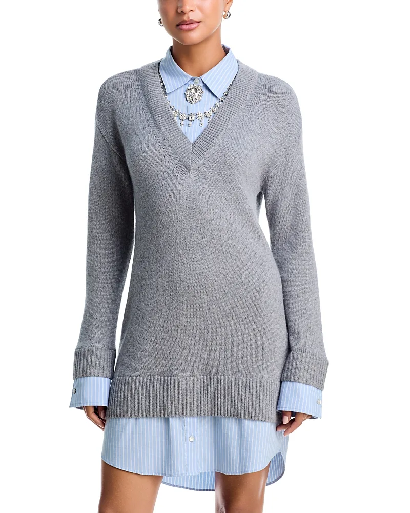 Necklace Santina Layered Look Mini Dress by Cinq a Sept
