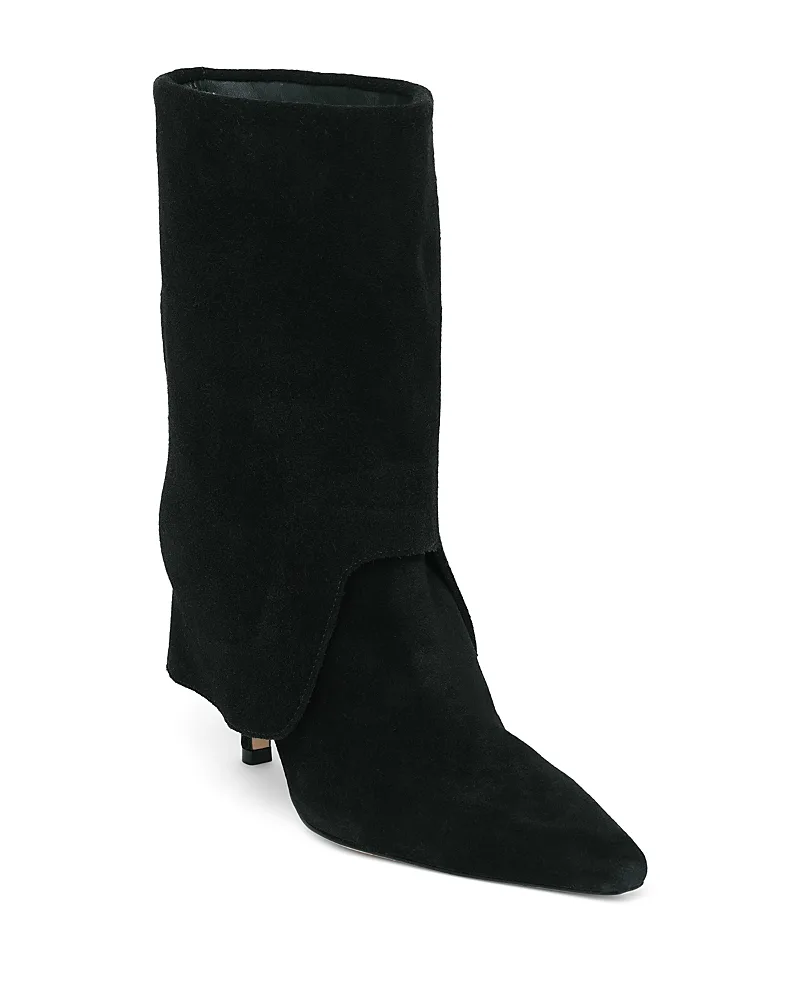 Anita Fold Over Suede Booties by Cinq a Sept