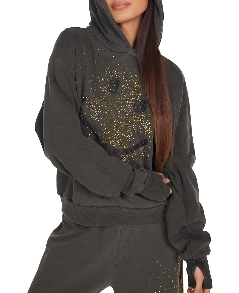 Lainey Happy Crystal Splatter Hoodie by Lauren Moshi