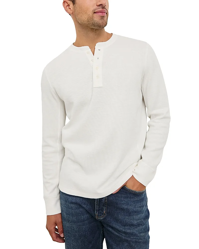 Soto Cotton Blend Knit Henley Sweater by Rails