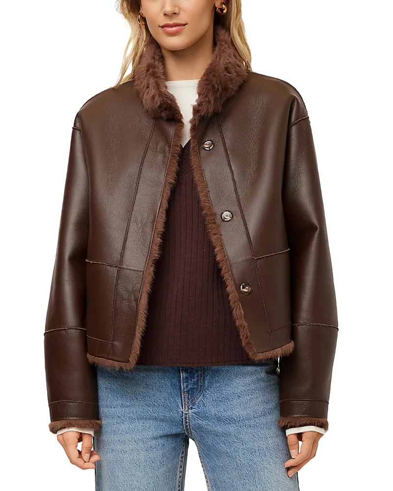 Mackenzie Reversible Faux Fur Coat by Fifteen Twenty