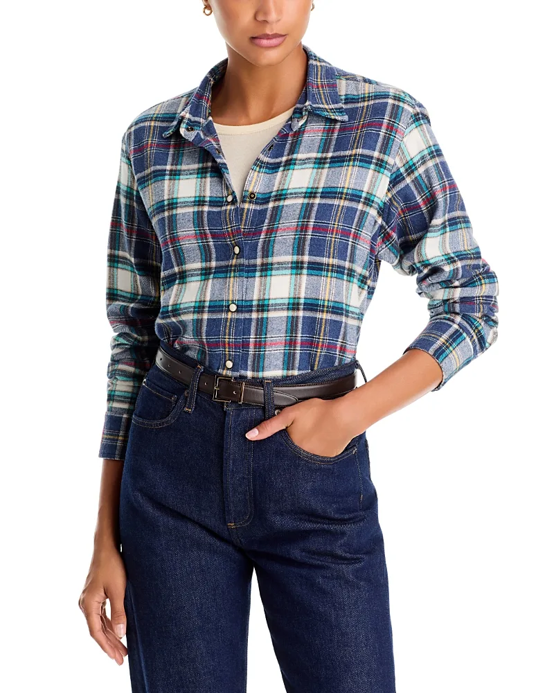 Beau Cotton Blend Button Front Shirt by Xirena