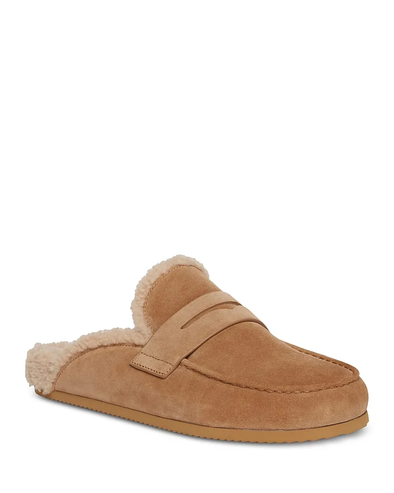 Wynn Suede Shearling Lined Mules by PAIGE