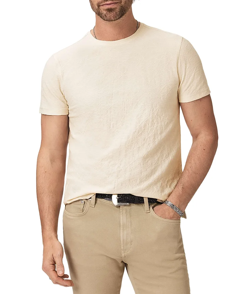 Rubin Crinkled Jacquard Short Sleeve Tee by John Varvatos