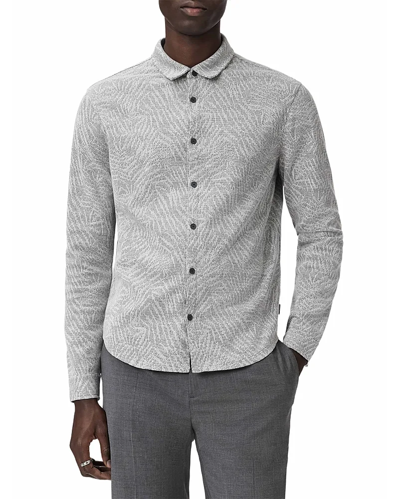 Paladino Jacquard Leaves Shirt by John Varvatos
