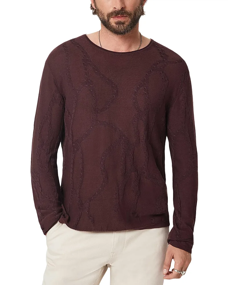 Broken Twig Cotton Crewneck Sweater by John Varvatos