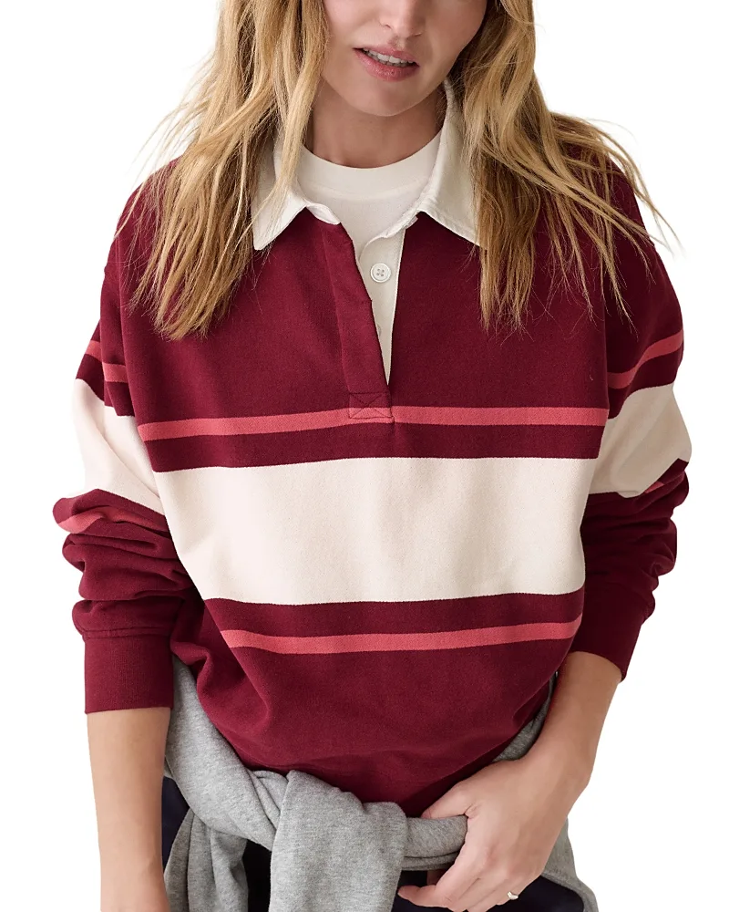 Cloud 9 Cotton Blend Fleece Polo Shirt by Marine Layer