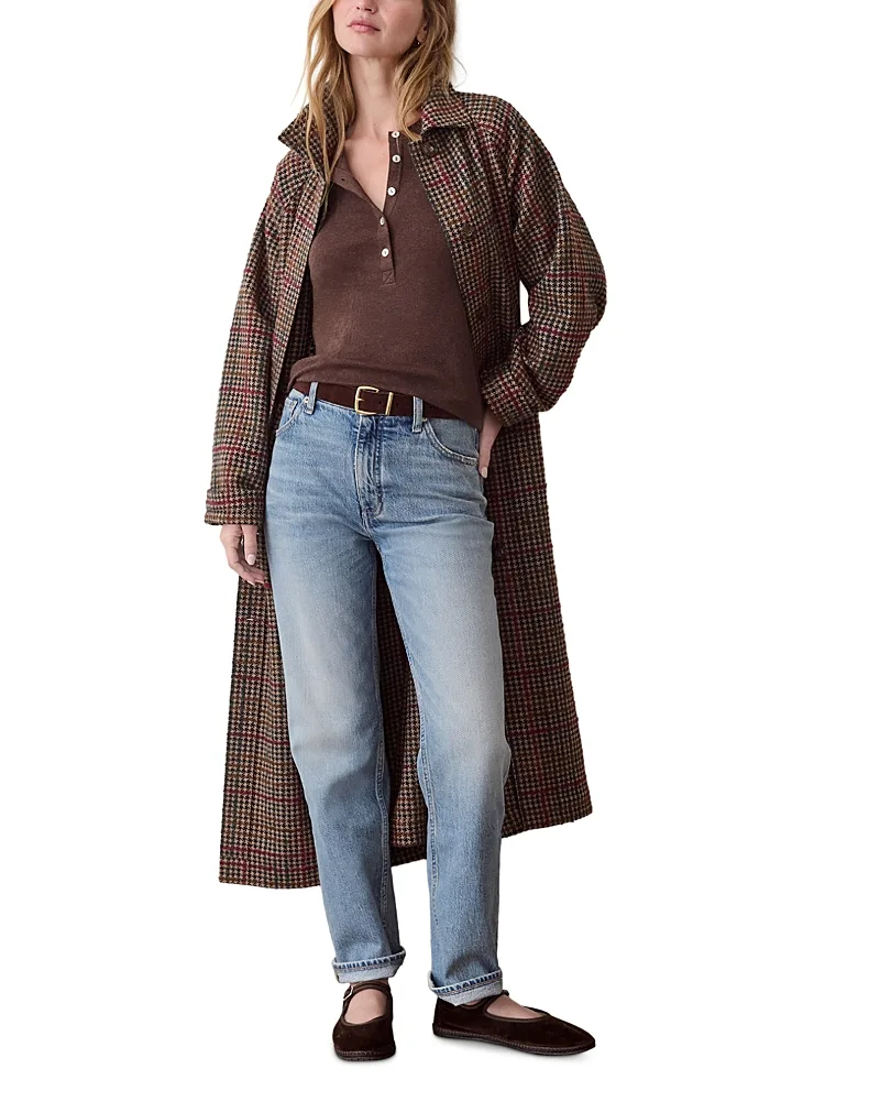 Hayes Printed Trench Coat by Marine Layer