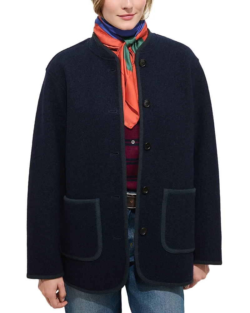 Cambridge Wool Collarless Jacket by Alex Mill