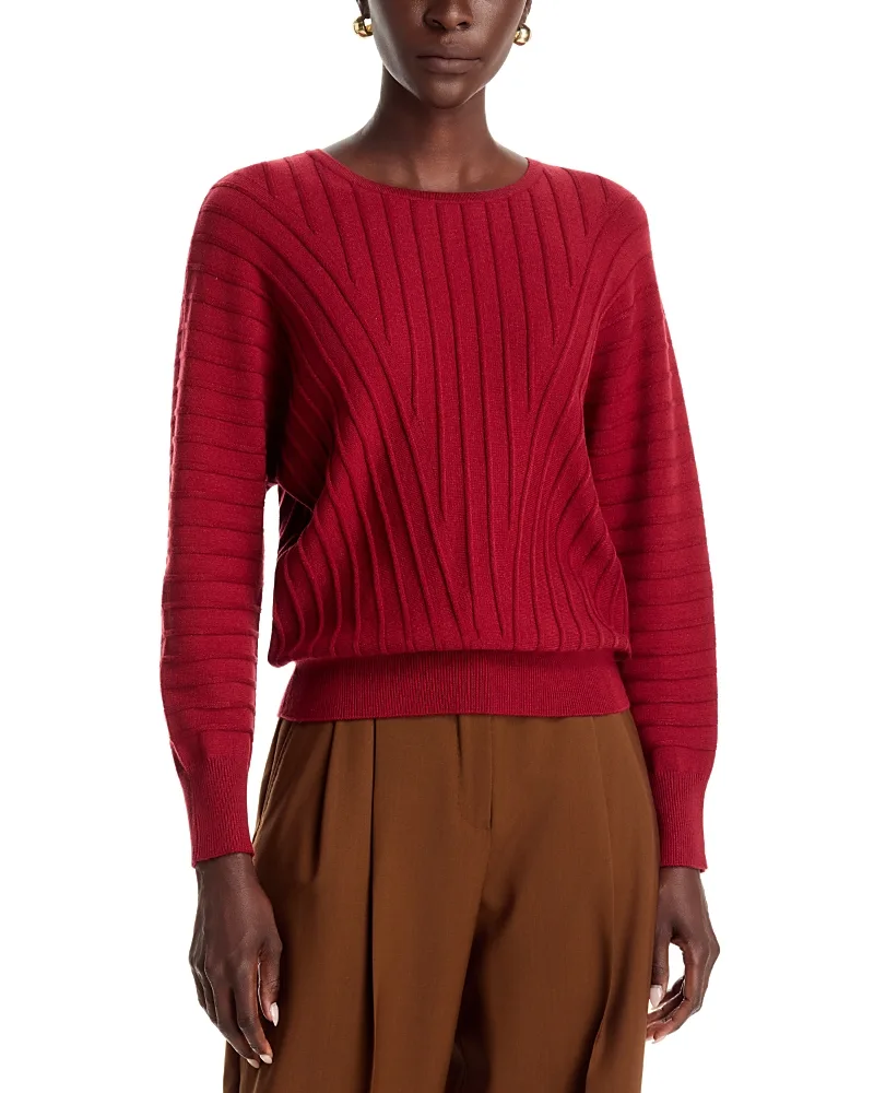 T Tahari Crewneck Long Dolman Sleeve Sweater by Tahari