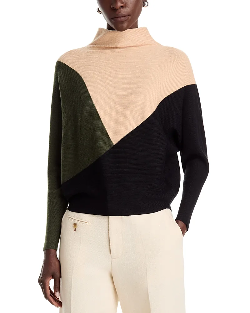 T Tahari Colorblock Dolman Sleeve Sweater by Tahari