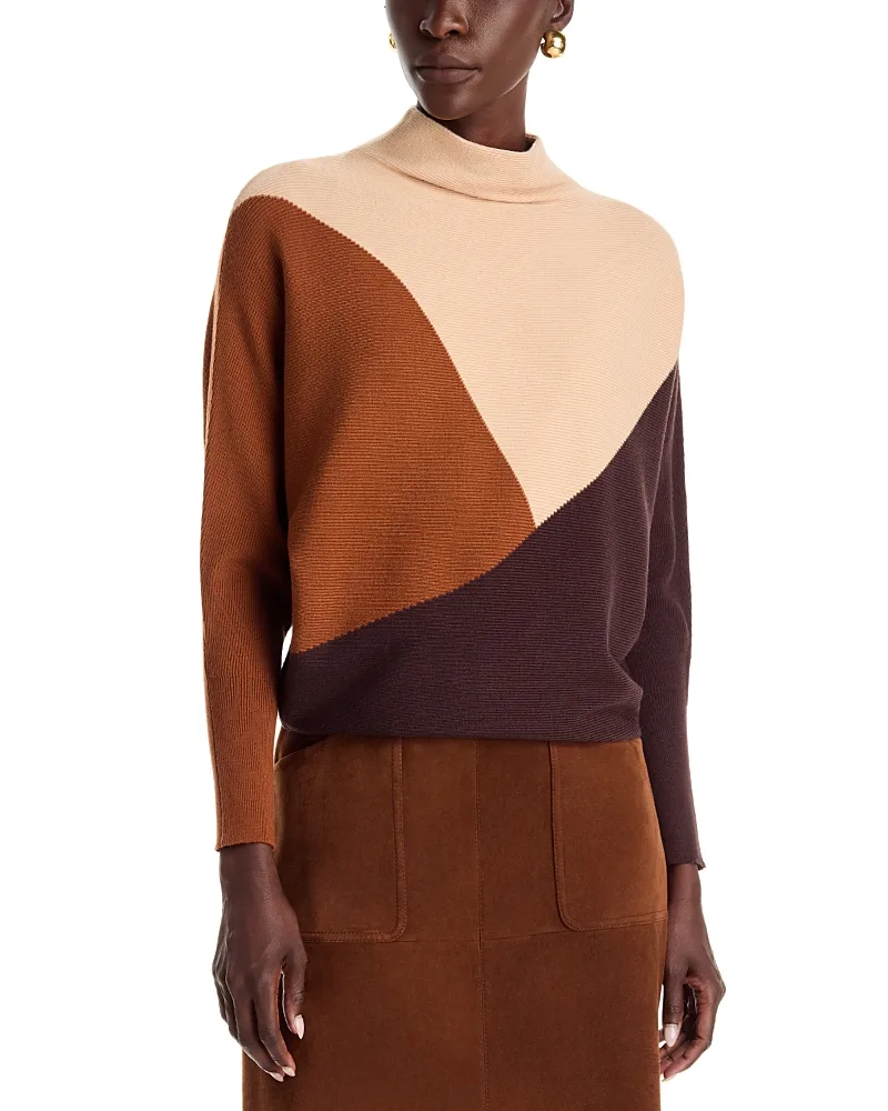 T Tahari Colorblock Dolman Sleeve Sweater