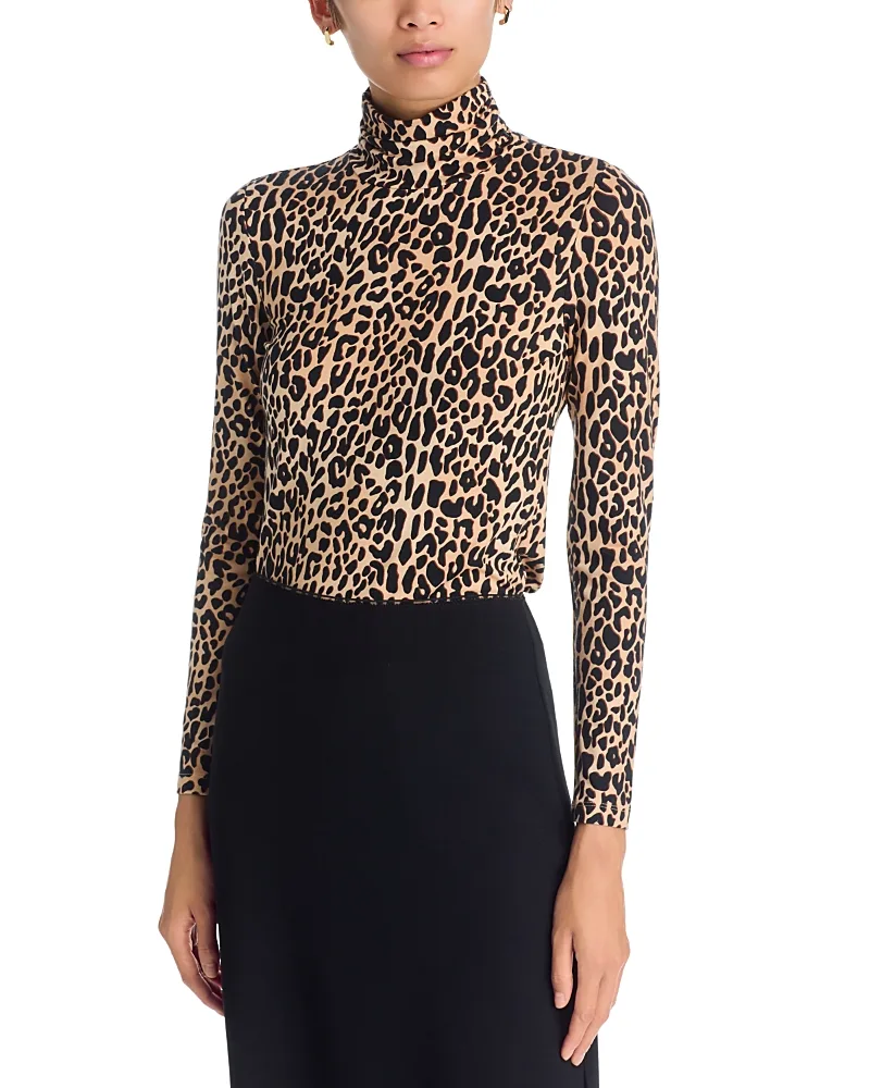 T Tahari Shirred Turtleneck Long Sleeve Top by Tahari
