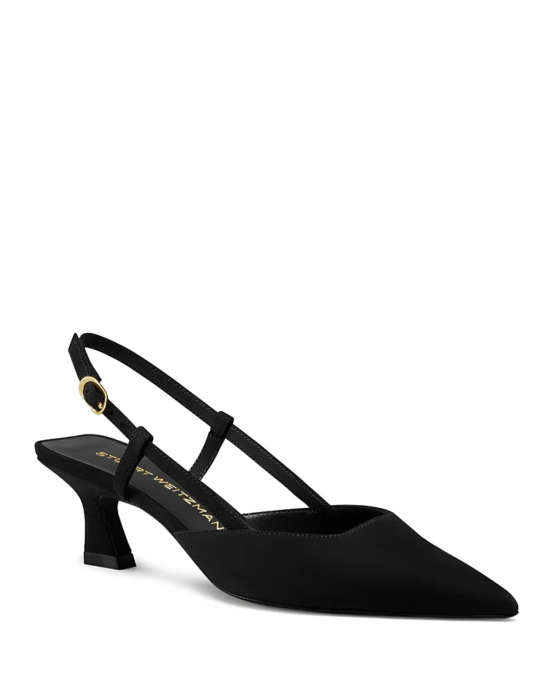 Stuart Weitzman Vinnie 50 Slingback Suede Pumps by Stuart Weitzman