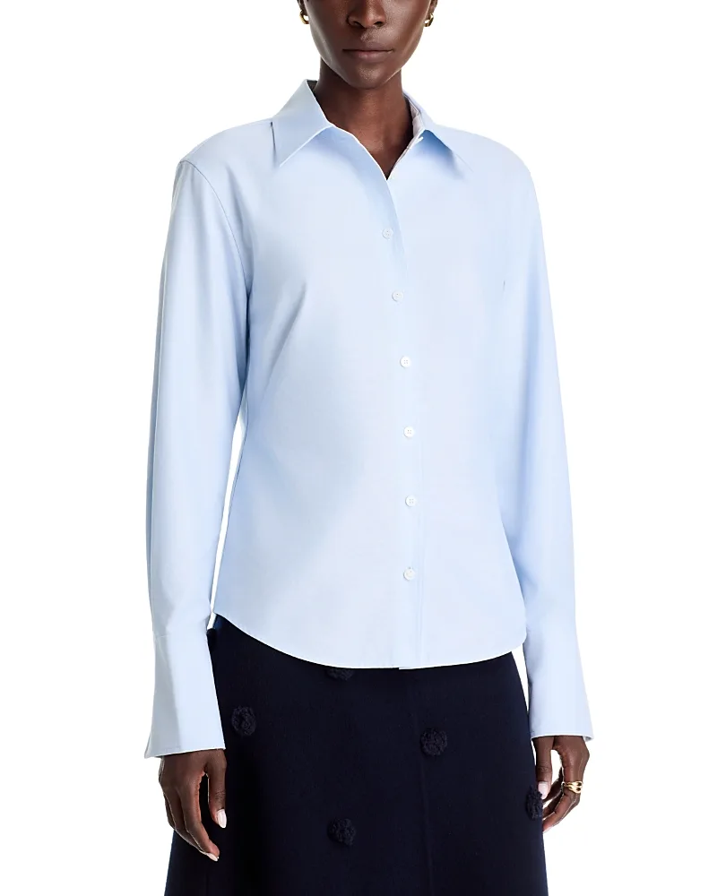 Lafayette 148 New York Cotton Oxford Fitted Shirt