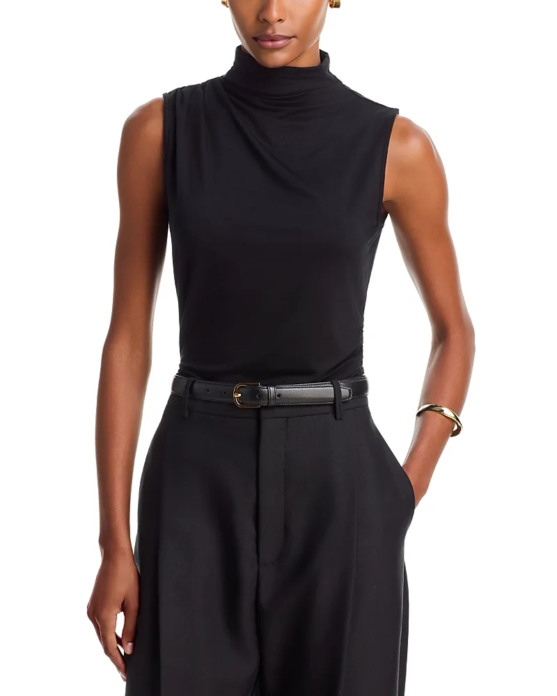 Mylie Jersey Mock Neck Top by Veronica Beard