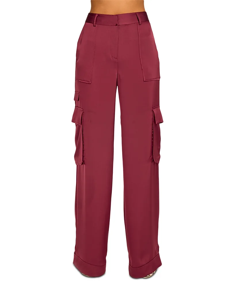 Hannah Satin Cargo Pants by Ramy Brook