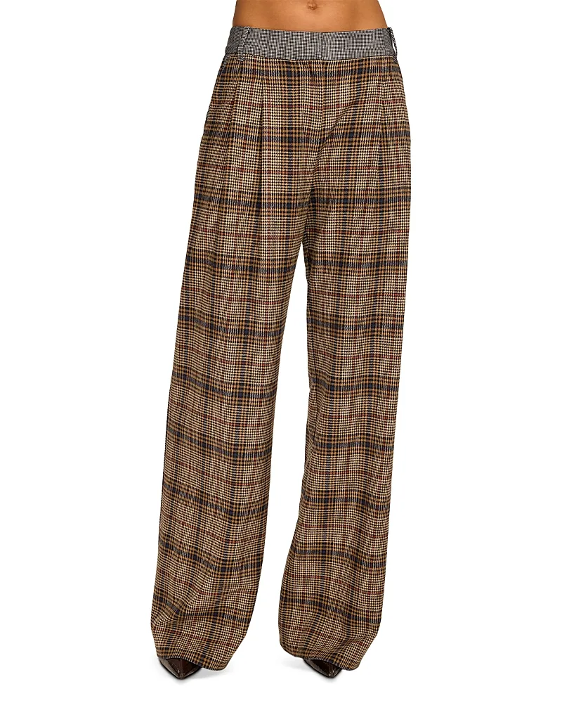 Leslie Plaid Combo Pants by Ramy Brook