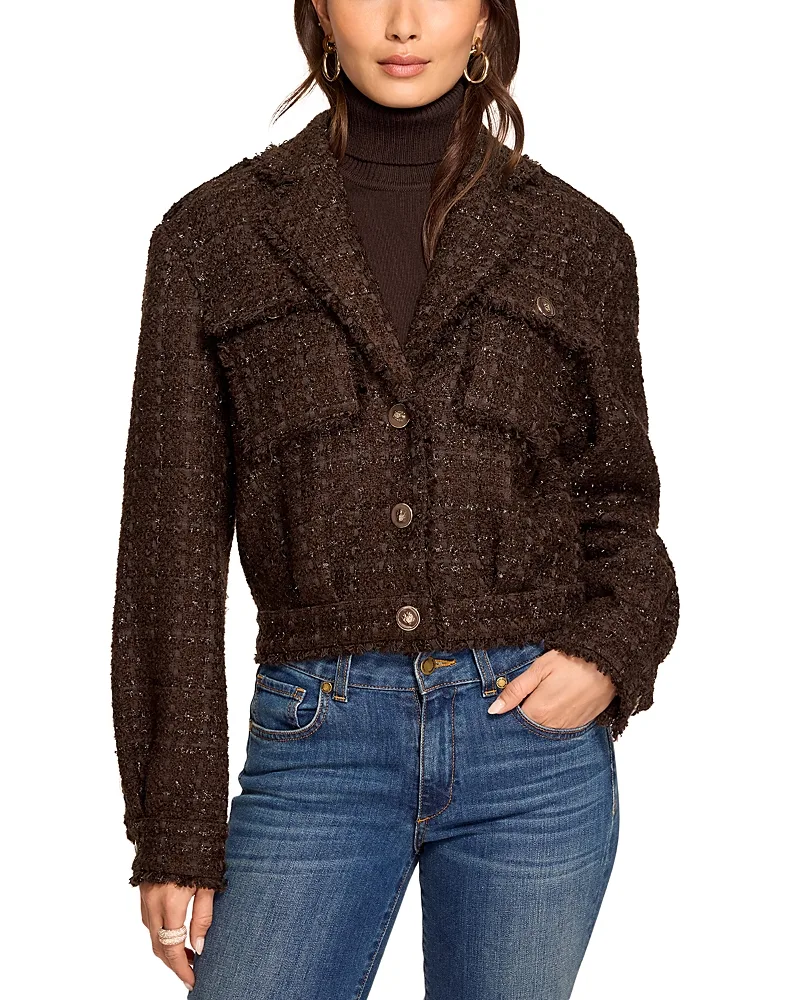 Wendy Tweed Fringe Jacket by Ramy Brook