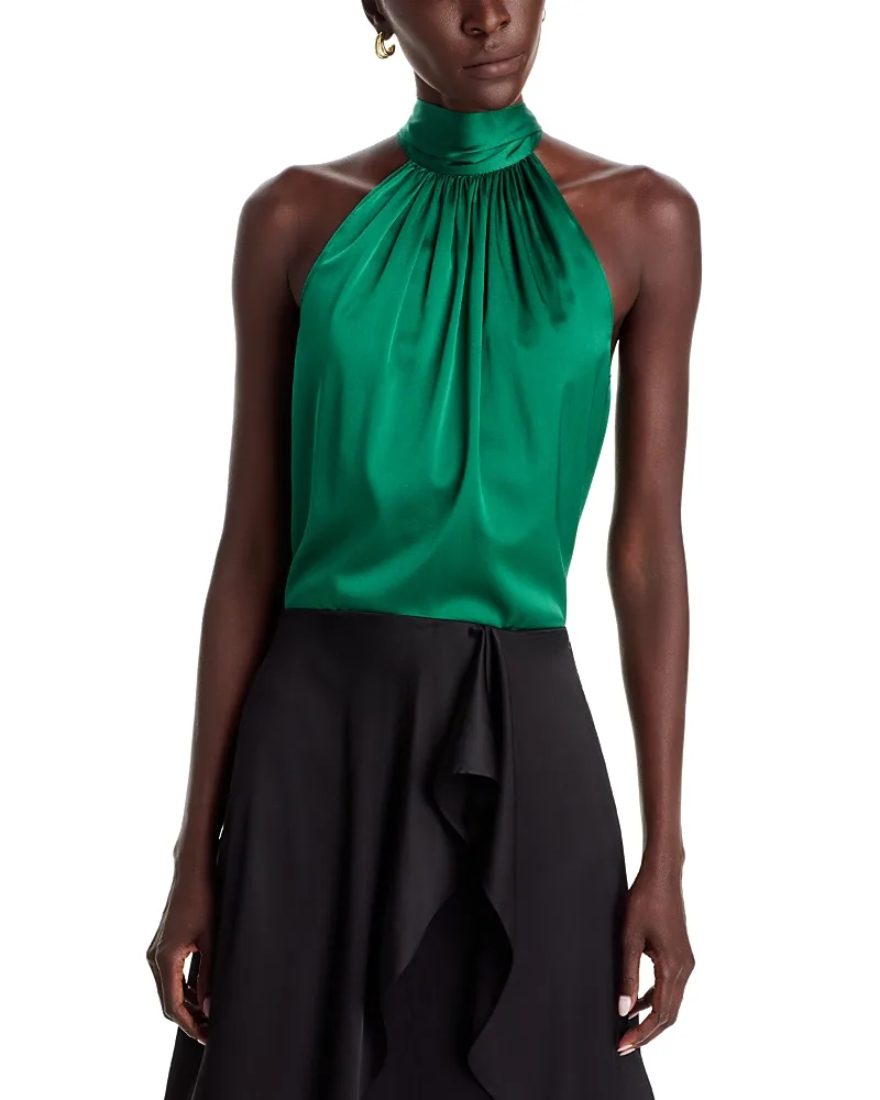 Lori Silk-Blend Draped Top by Ramy Brook
