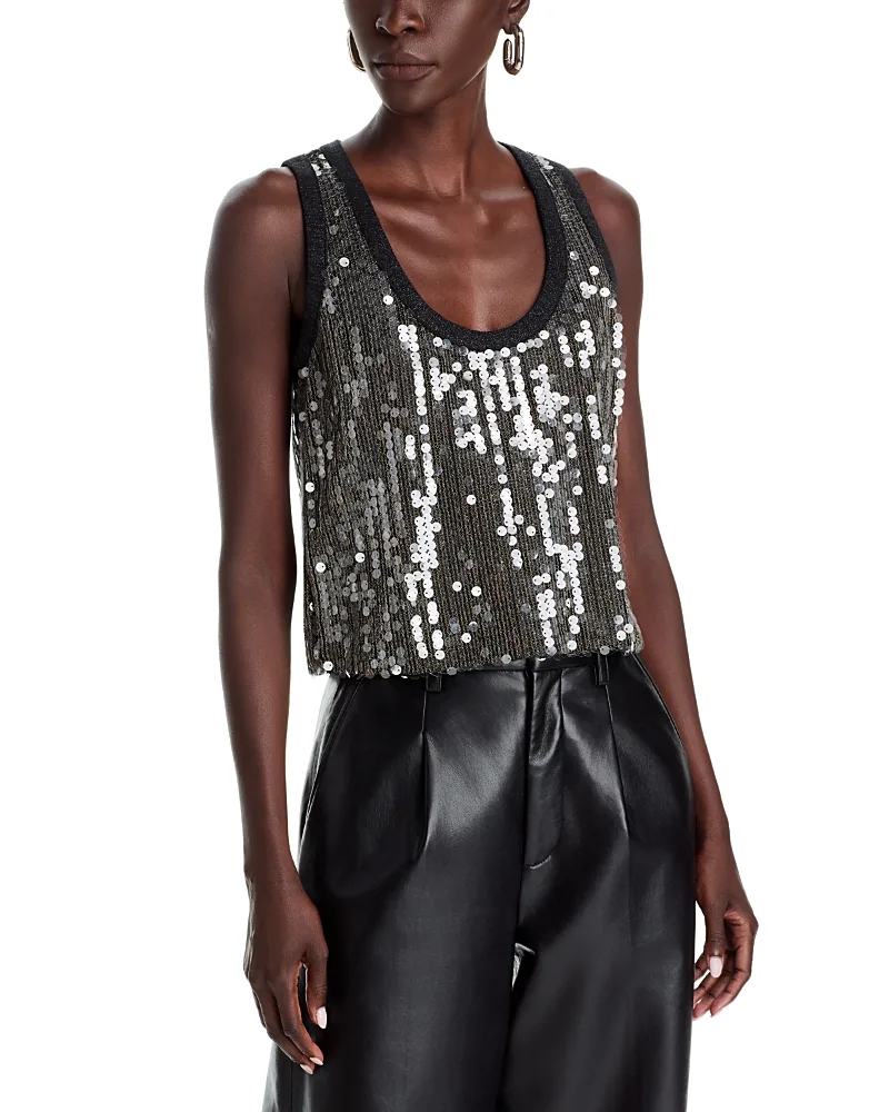 Lexi Scoop Neck Embellished Top by Ramy Brook