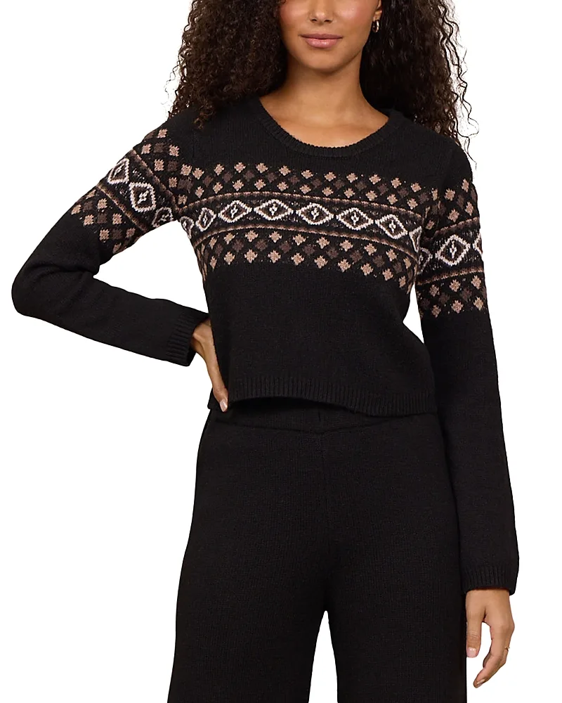 Cropped Fair Isle Sweater by Vintage Havana