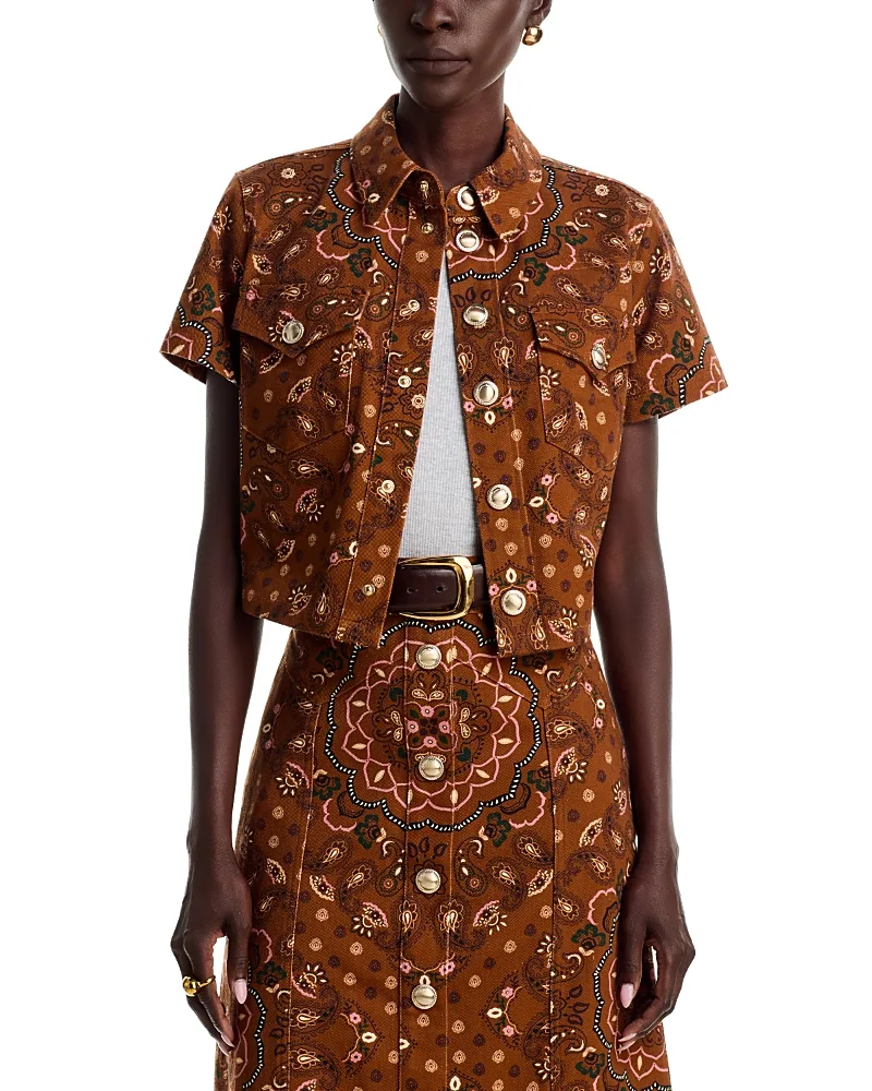Paro Cotton Snap Front Shirt by Cara Cara