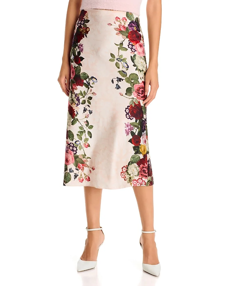 Maeve Midi Slip Skirt by Alice And Olivia