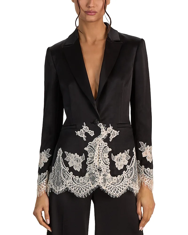 Breann Lace Trim Blazer by Alice And Olivia
