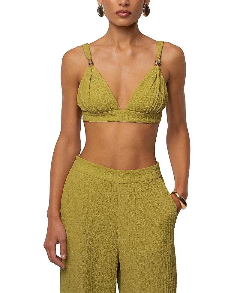 Dockside Crepe Knit Bralette by Jluxlabel