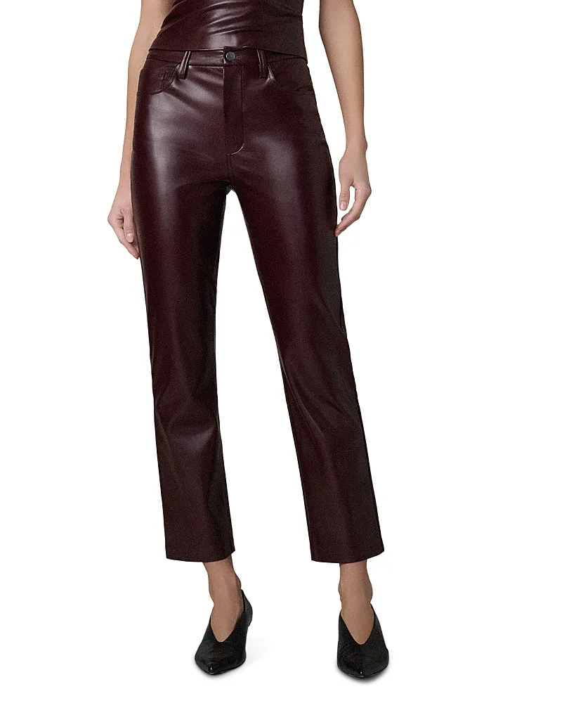 The Lyra Slim Faux Leather Jeans