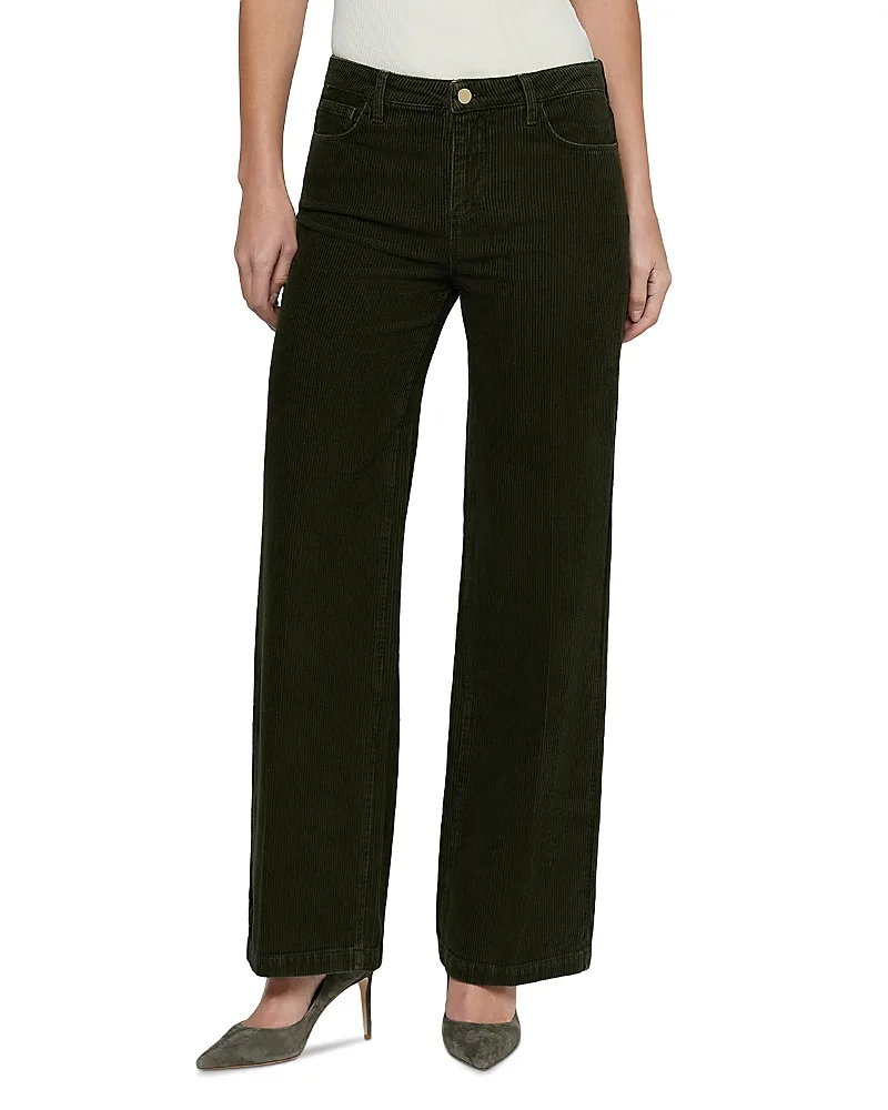 Scottie Cotton Stretch High Rise Wide Leg Jeans by L'AGENCE