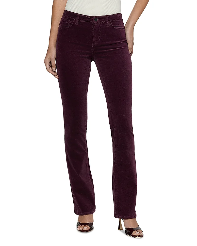 Stevie Velvet High Rise Straight Jeans by L'AGENCE