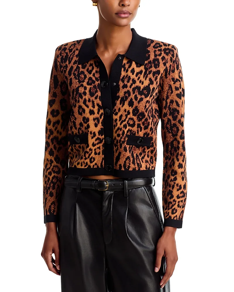 Osiris Jacquard Collared Cardigan by L'AGENCE