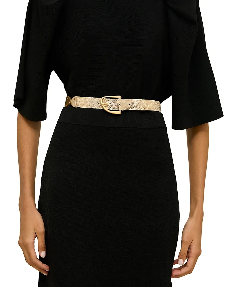 Ailani Embossed Leather Swivel Belt by Cult Gaia