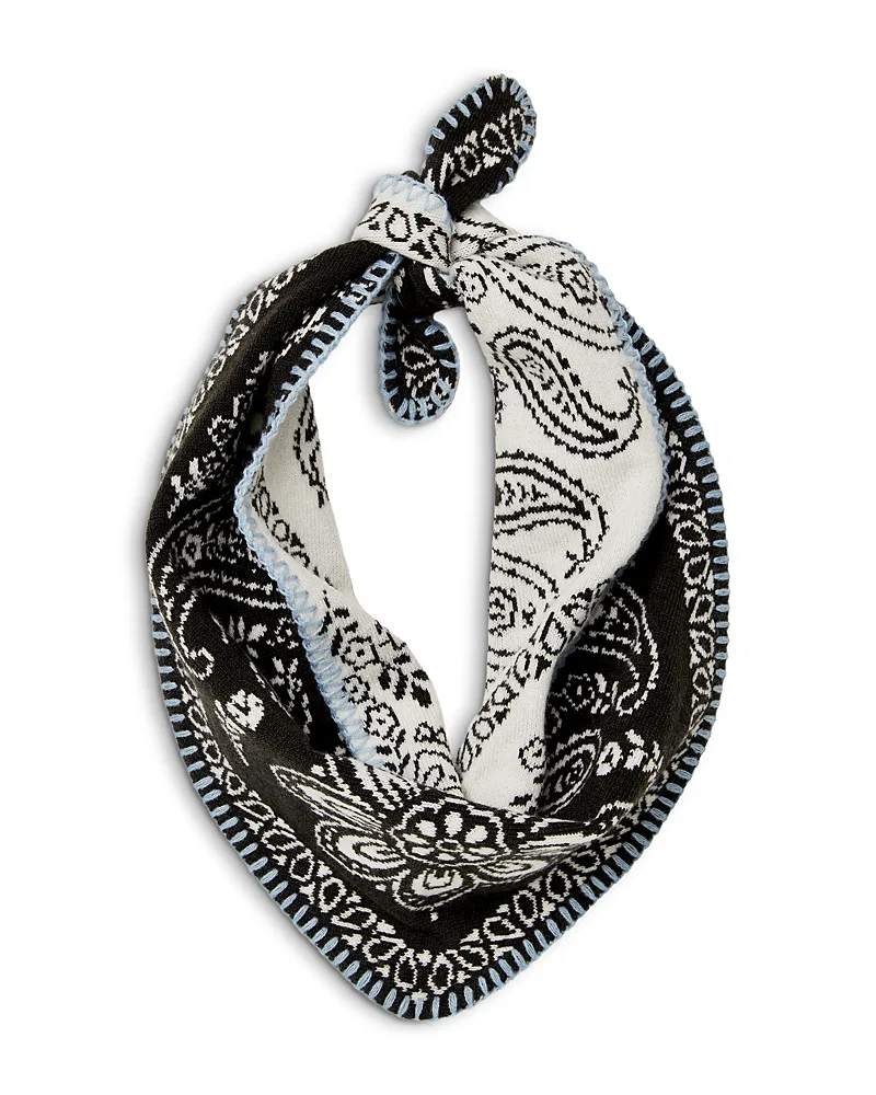 Carmen Paisley Knitted Triangle Scarf