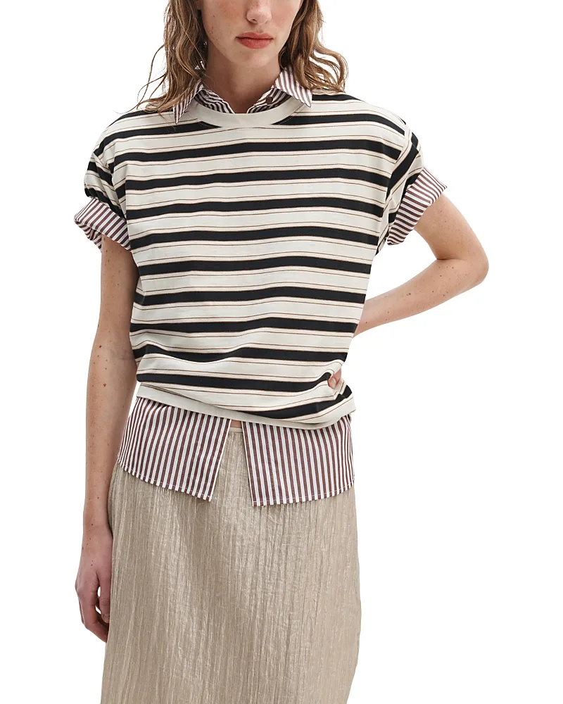 Kelly Stripe Boxy Jersey Tee by rag & bone