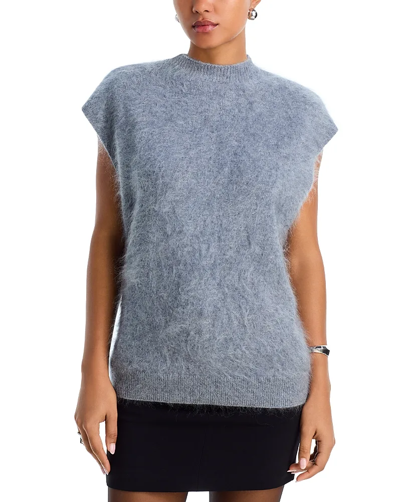 Jada Brushed Cashmere Mock Neck Vest by rag & bone