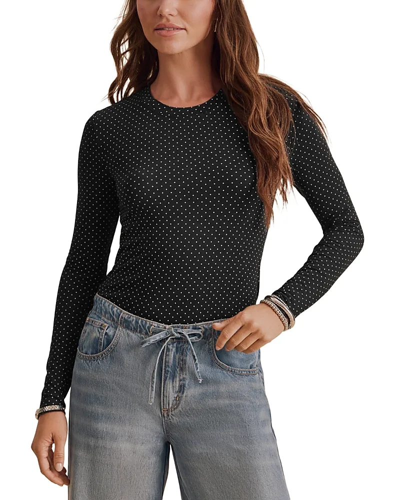 Printed Long Sleeve Tee by Splendid