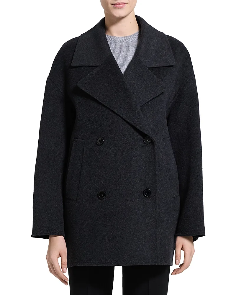 Long Cocoon Peacoat by Theory