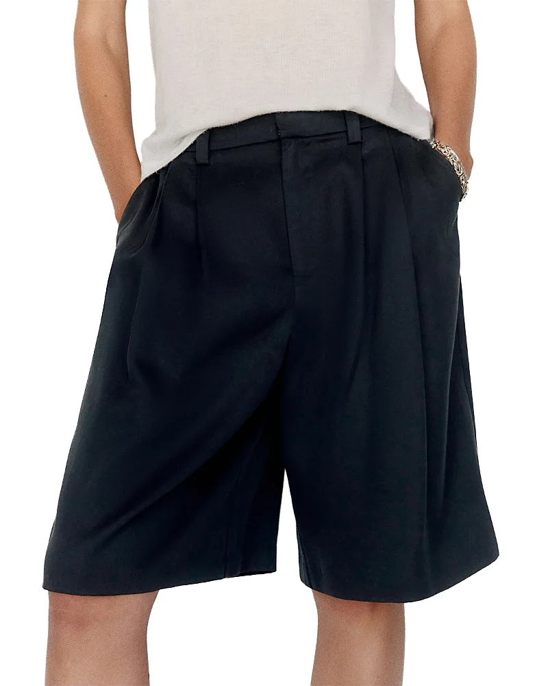 Drew Pleat Front Shorts by Reformation