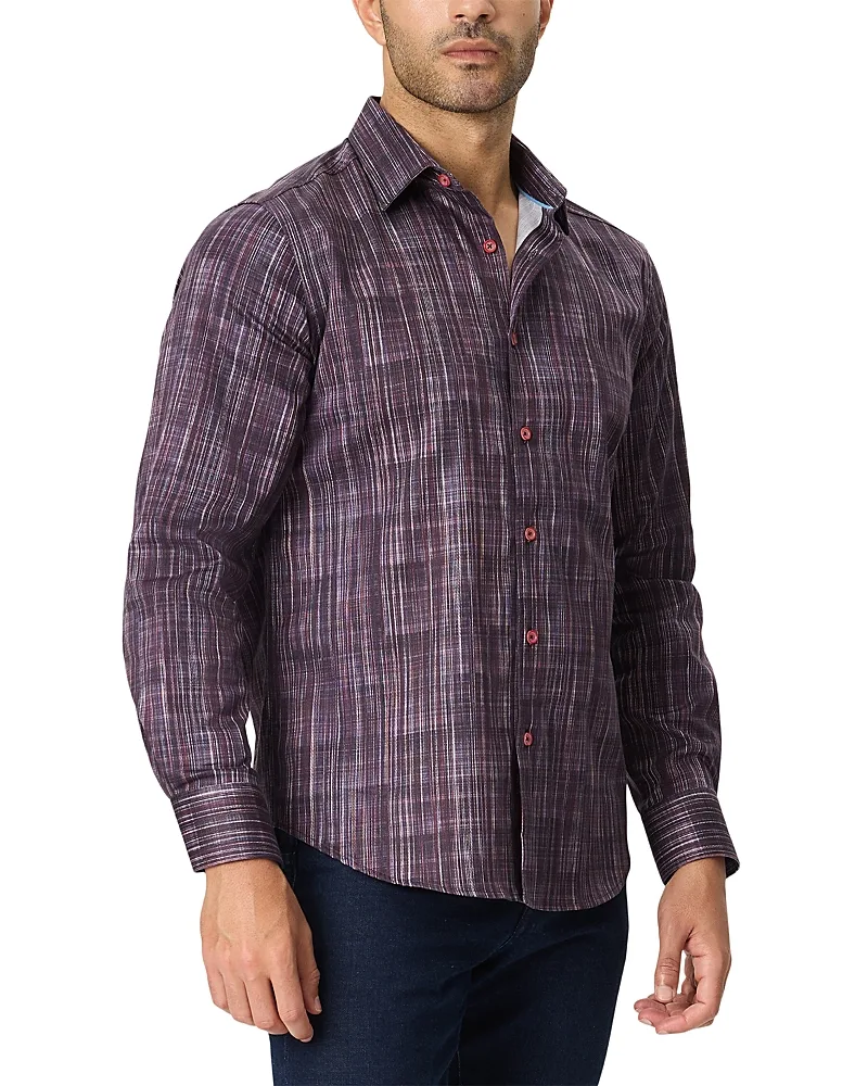 Tyler Long Sleeve Cotton Stretch Shirt by Robert Graham