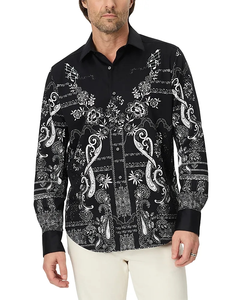 The Osbourne Long Sleeve Cotton Shirt by Robert Graham