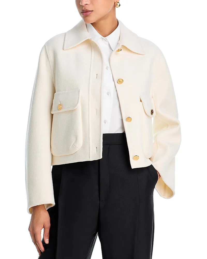 Wool Cashmere Patch Pocket Jacket by Thom Browne