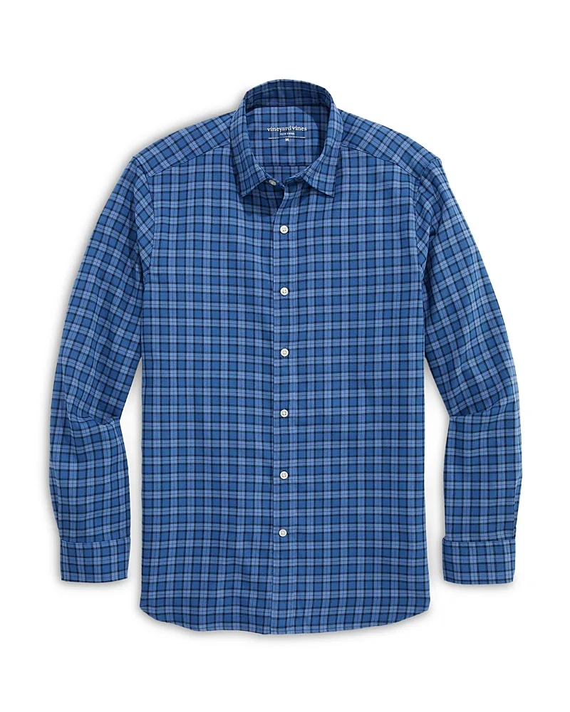 Moonshine Plaid Twill Relaxed Button Down Shirt by Vineyard Vines