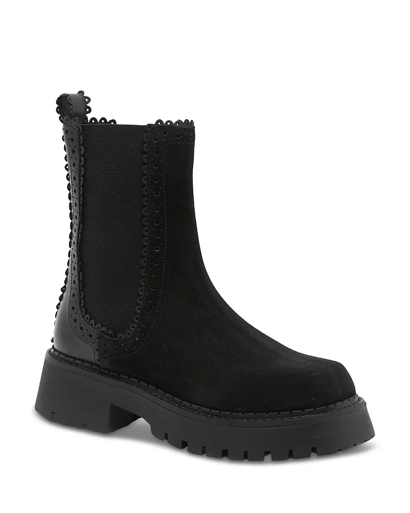 Tried and True Brogue Scalloped Chelsea Boots by Free People