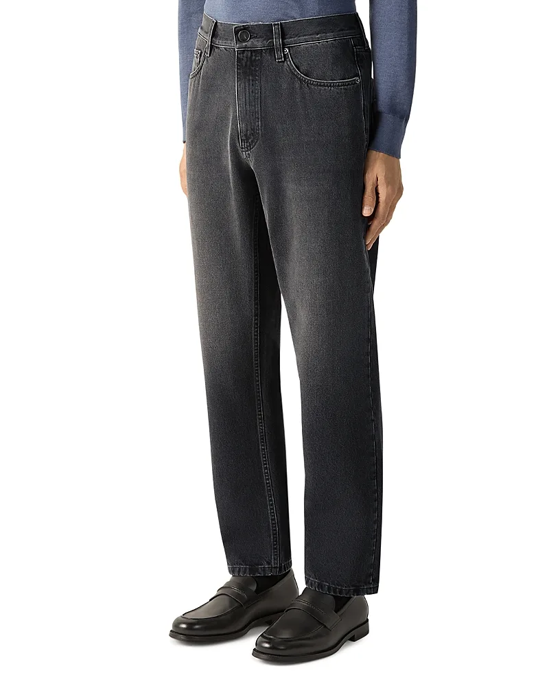 Roccia Cotton Slim Fit Jeans by Zegna