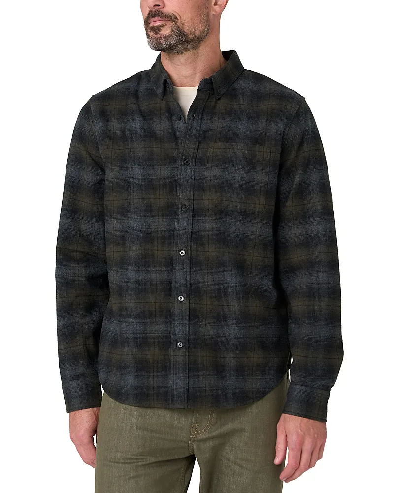 Cotton Blend Brushed Plaid Shirt by Liverpool Los Angeles