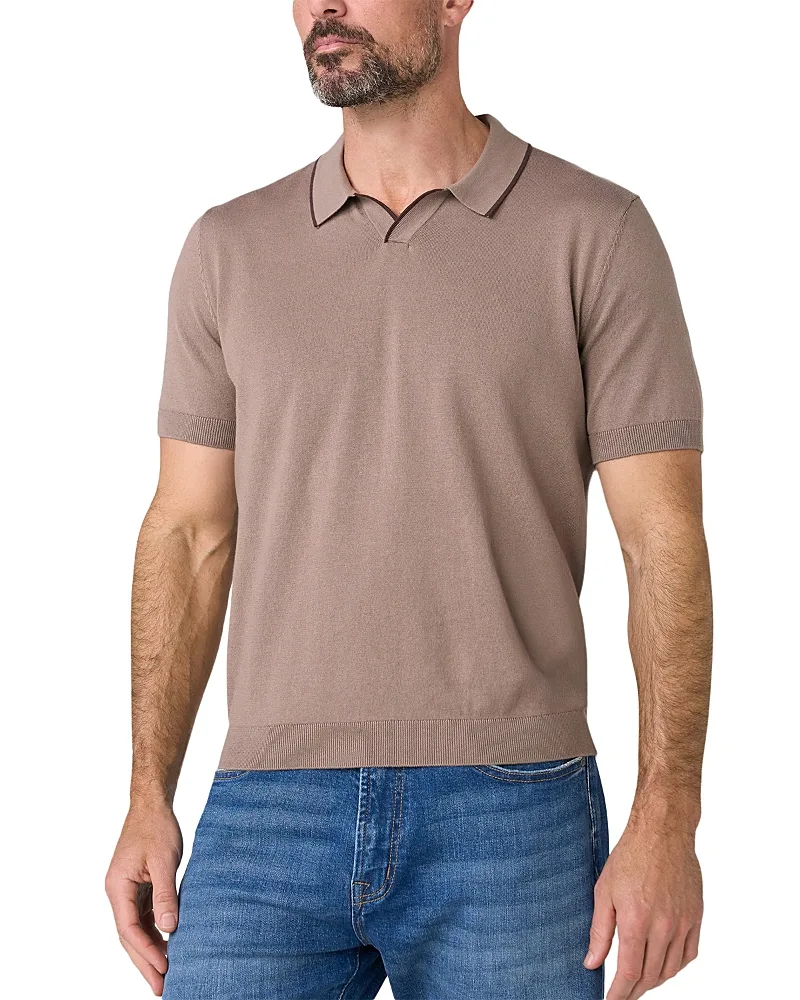 Short Sleeve Johnny Collar Polo Sweater by Liverpool Los Angeles