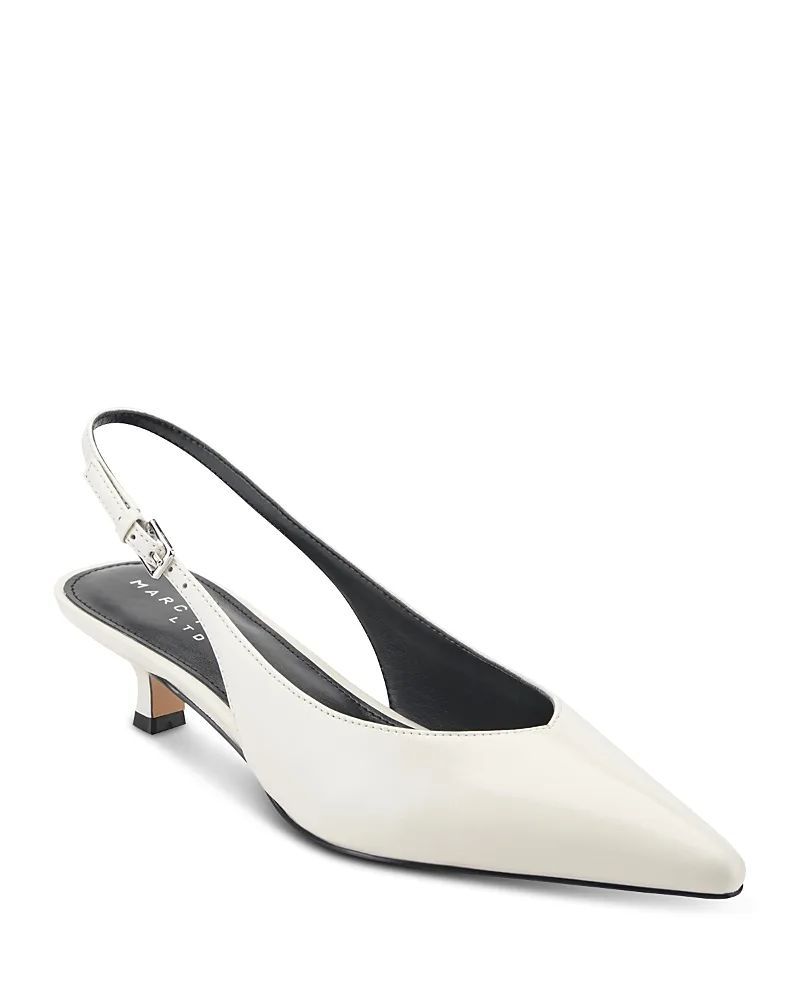 Luciey Pointed Suede Slingback Pumps by Marc Fisher LTD